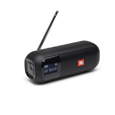 JBL Tuner 2 Radio Recorder - White – Portable Bluetooth Speaker with MP3, DAB+ and FM Radio – Wireless Music Enjoyment of Up to 12 Hours on Sale